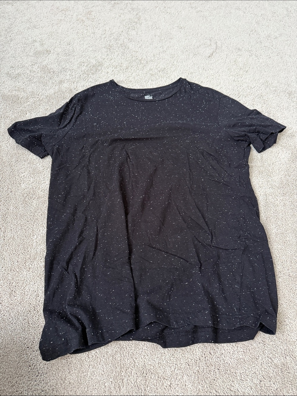 H&M Black Speckled Short Sleeve Tee